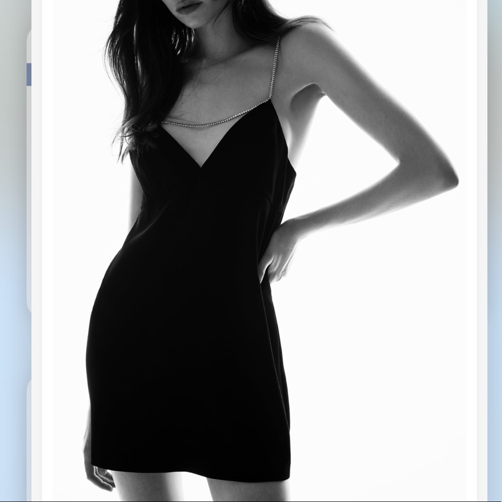zara Rhinestone Strap Mini Dress - Picture 1 of 9